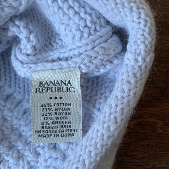 BANANA REPUBLIC Factory Light Blue Scarf, Gloves and Hat Set New With Tags - Picture 8 of 13